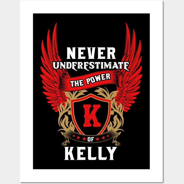 Never Underestimate The Power Kelly - Kelly First Name Tshirt Funny Gifts Wall Art by dmitriytewzir